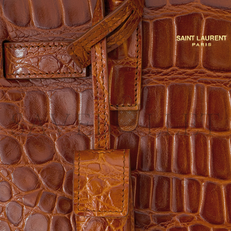 YSL SAC DE JOUR IN CROCODILE-EMBOSSED LEATHER – NANO 3987112US0W2547 (22*18*10.5cm)